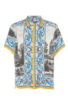 Dolce & Gabbana Multi-print Short-sleeve Button-up Shirt