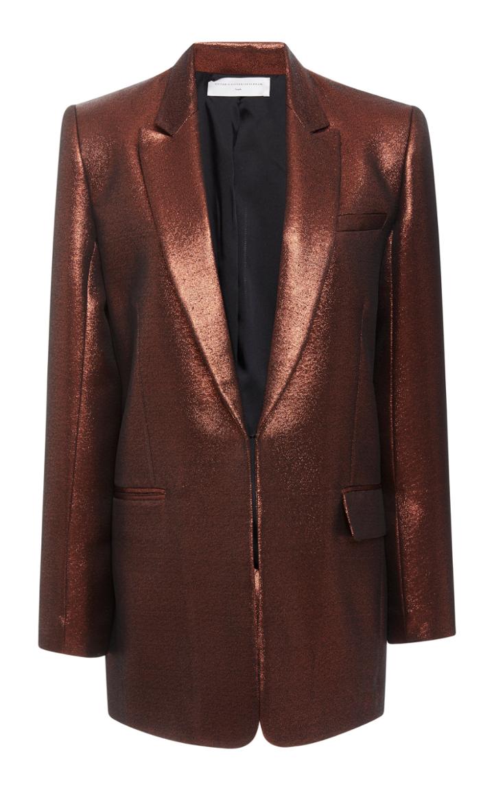 Victoria Victoria Beckham Slim Metallic Blazer