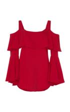 Elie Saab Cold Shoulder Flutter Top