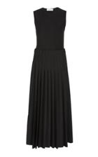 Oscar De La Renta Pleated Cady Midi Dress
