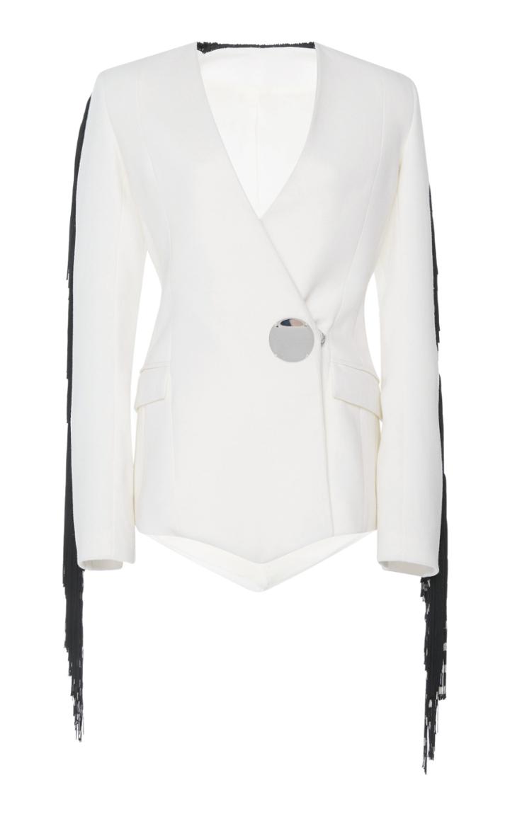 David Koma Mixed Fringe Jacket