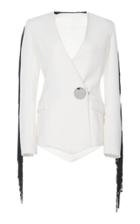 David Koma Mixed Fringe Jacket