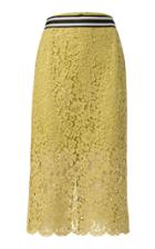 Dorothee Schumacher Striped Grosgrain-trimmed Cotton-blend Midi Skirt