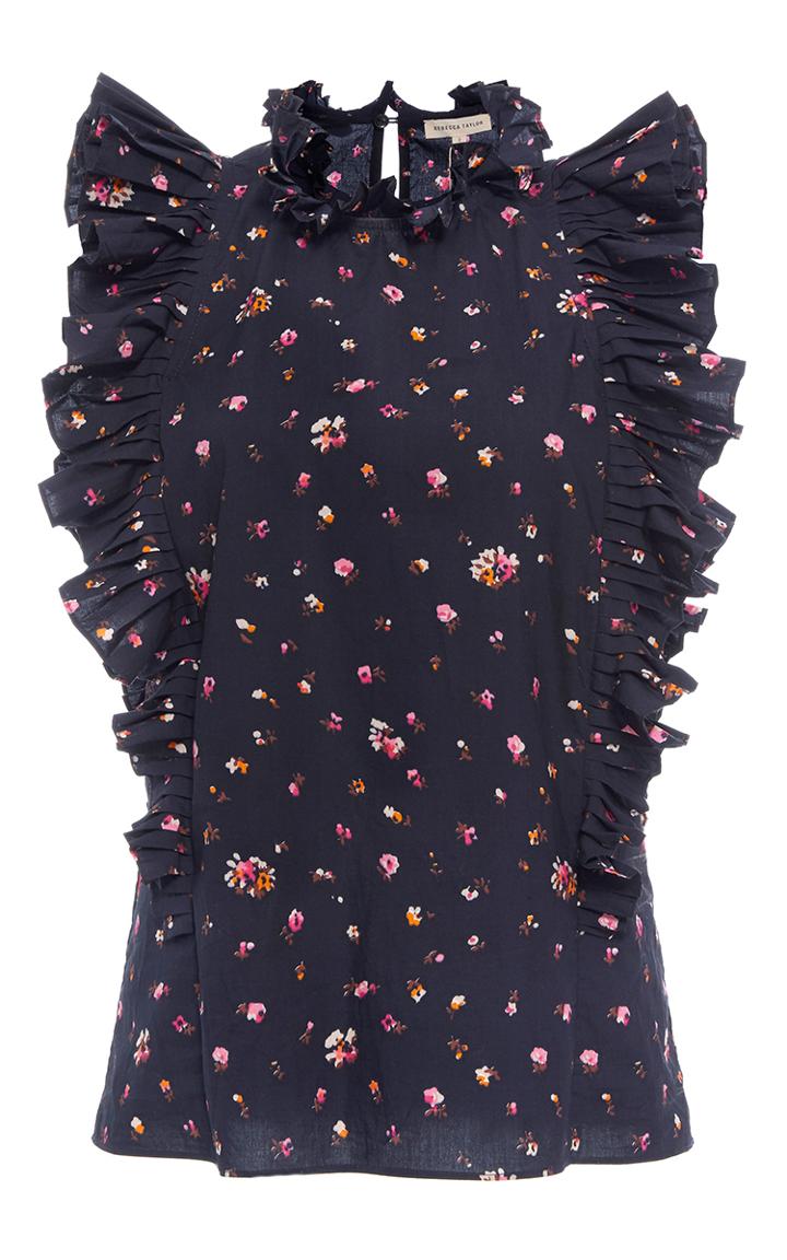 Rebecca Taylor Mia Floral Print Top