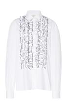 Moda Operandi Alexandre Vauthier Ruffled Cotton Shirt Size: 34
