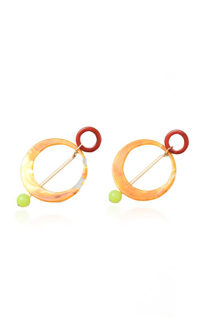 Rachel Comey Joey Marbled Acrylic Earrings