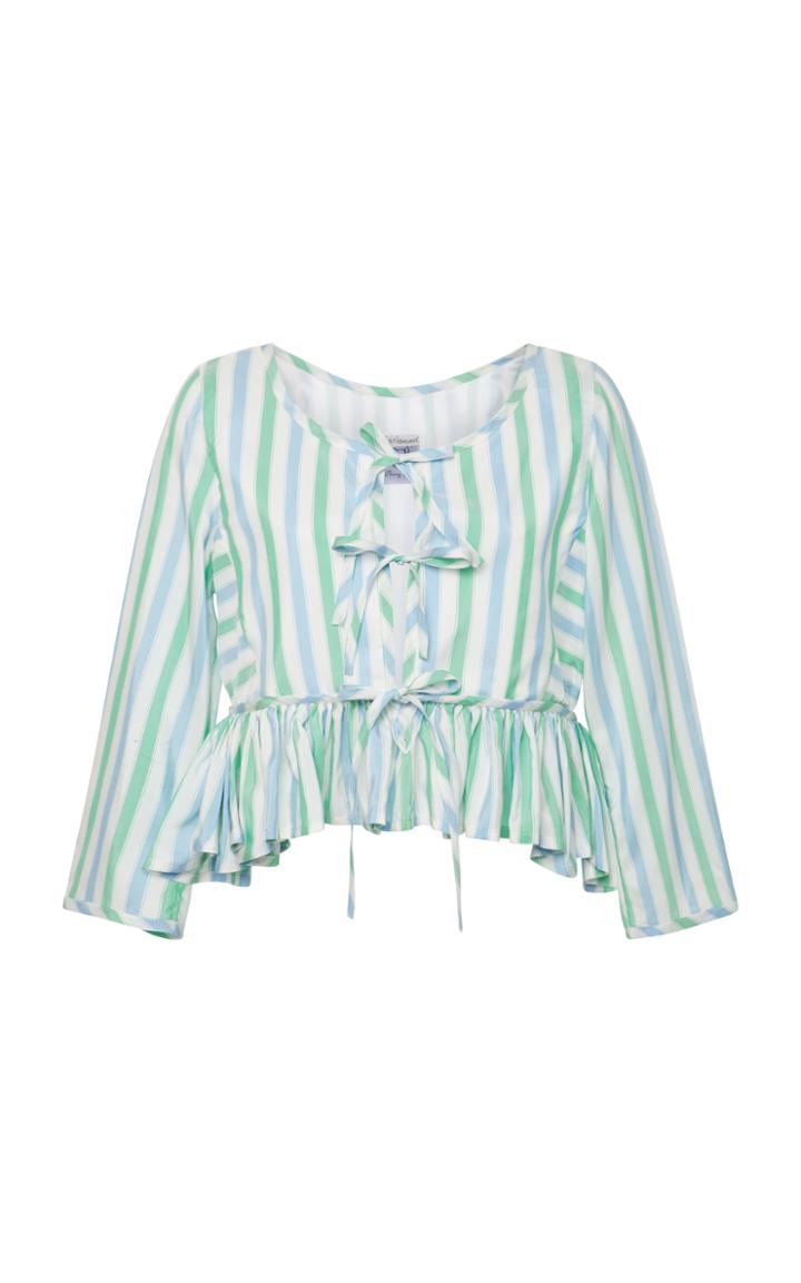 Thierry Colson Safia Striped Silk Top