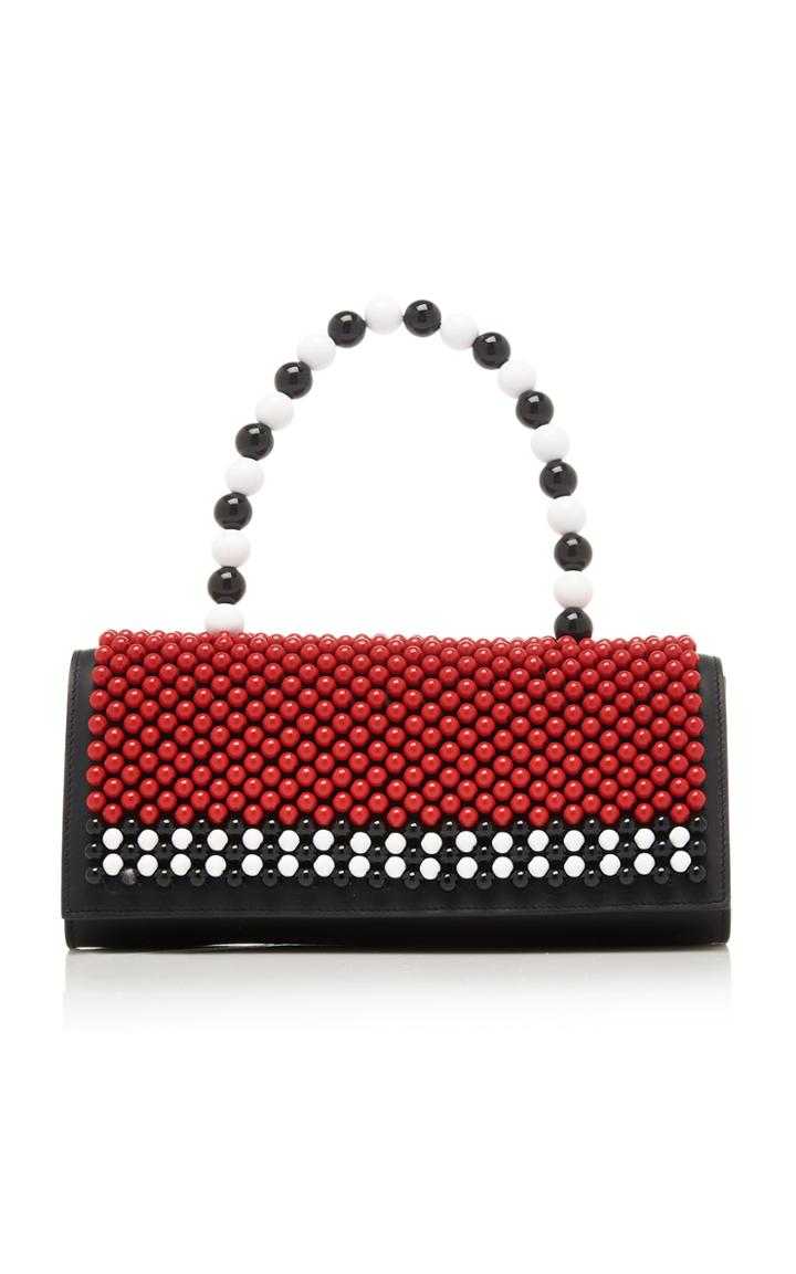 Les Petits Joueurs Amour Beaded Leather Clutch