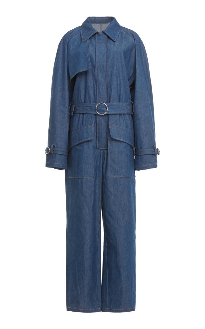 Maison Margiela Belted Full Length Denim Jumpsuit