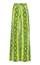 Off-white C/o Virgil Abloh Python High-rise Leather Flared Pants