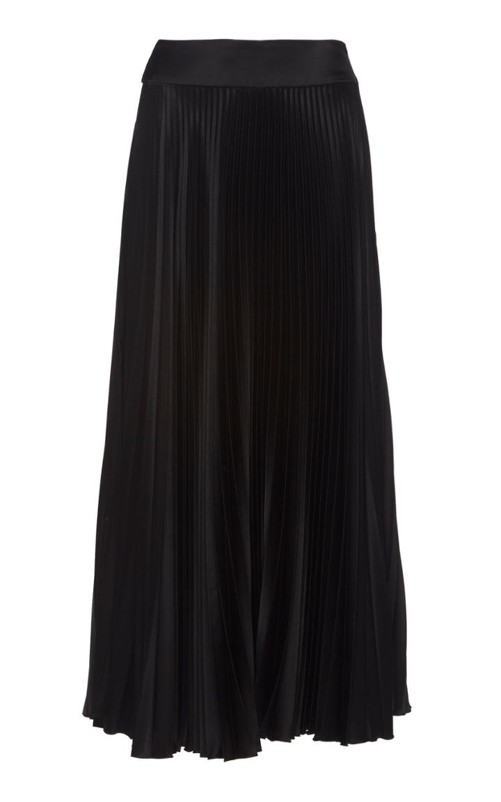 Alexandre Vauthier Pleated Satin Skirt