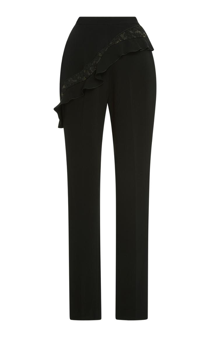 Elie Saab Straight Leg Ruffle Pant