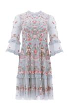 Needle & Thread Butterfly Meadow Embroidered Tulle Dress