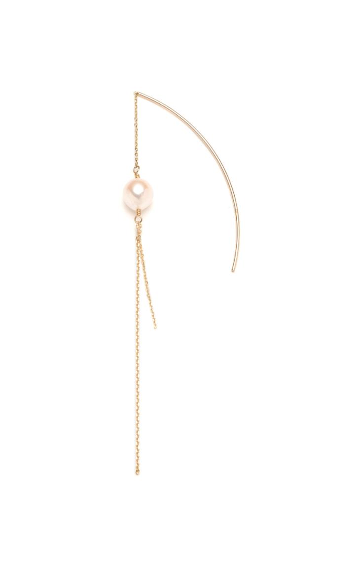 Moda Operandi Hirotaka 10k Yellow Gold Akoya Pearl Chain Earring