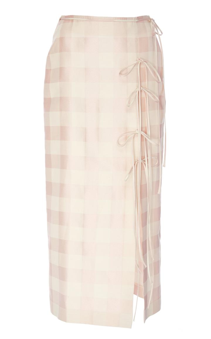 Brock Collection Oleandro Gingham Midi Skirt