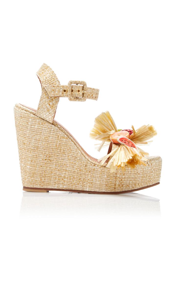 Alameda Turquesa Miranda Fruit Wedge Sandal