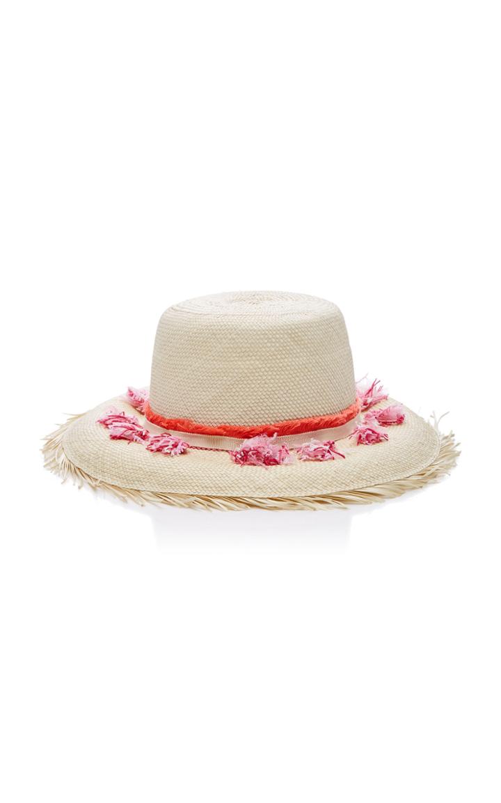 Yestadt Millinery Playa Tasseled Straw Bucket Hat