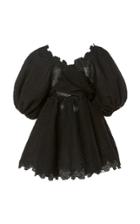 Cecilie Bahnsen Kassia Textured Cotton-blend Wrap Top