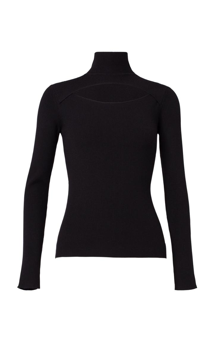 Moda Operandi Dorothee Schumacher Open Mind Cutout Ribbed Wool-blend Turtleneck Top