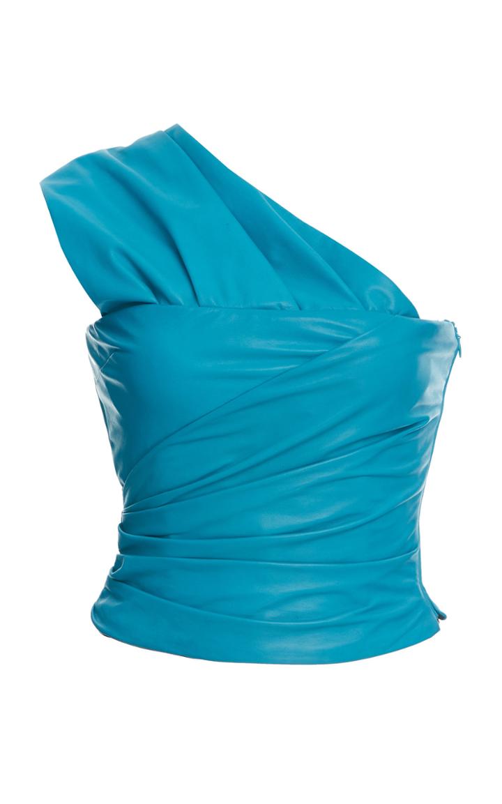 Versace One-shoulder Leather Top