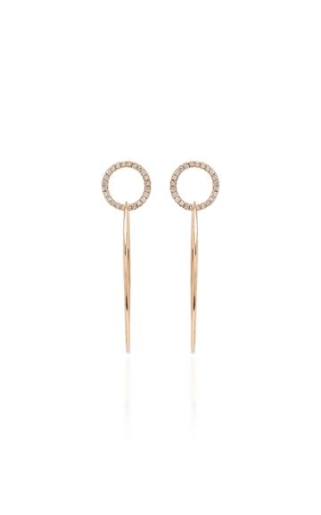 Sophie Ratner 14k Gold Pav-diamond Hoop Earrings