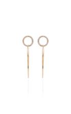 Sophie Ratner 14k Gold Pav-diamond Hoop Earrings