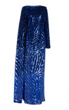 Moda Operandi Jenny Packham Tyra Cape-sleeve Sequin-patterned Gown