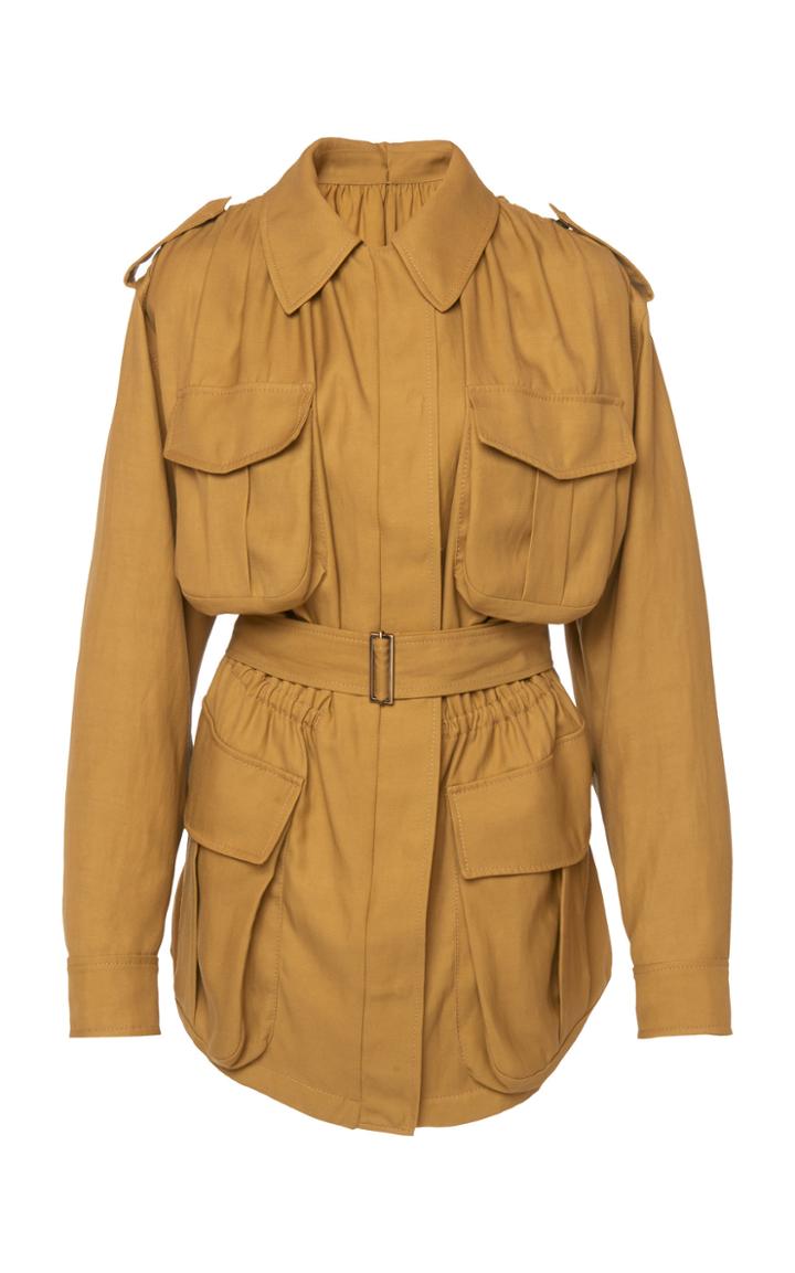 Alberta Ferretti Draped Twill Jacket