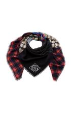 Loewe Patchwork Check Silk And Wool Scarf