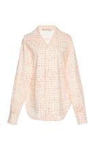 Marni Printed Poplin Long-sleeve Top