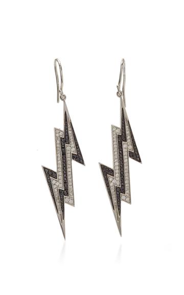 Lynn Ban Jewelry Pave Lightning Bolt Earrings