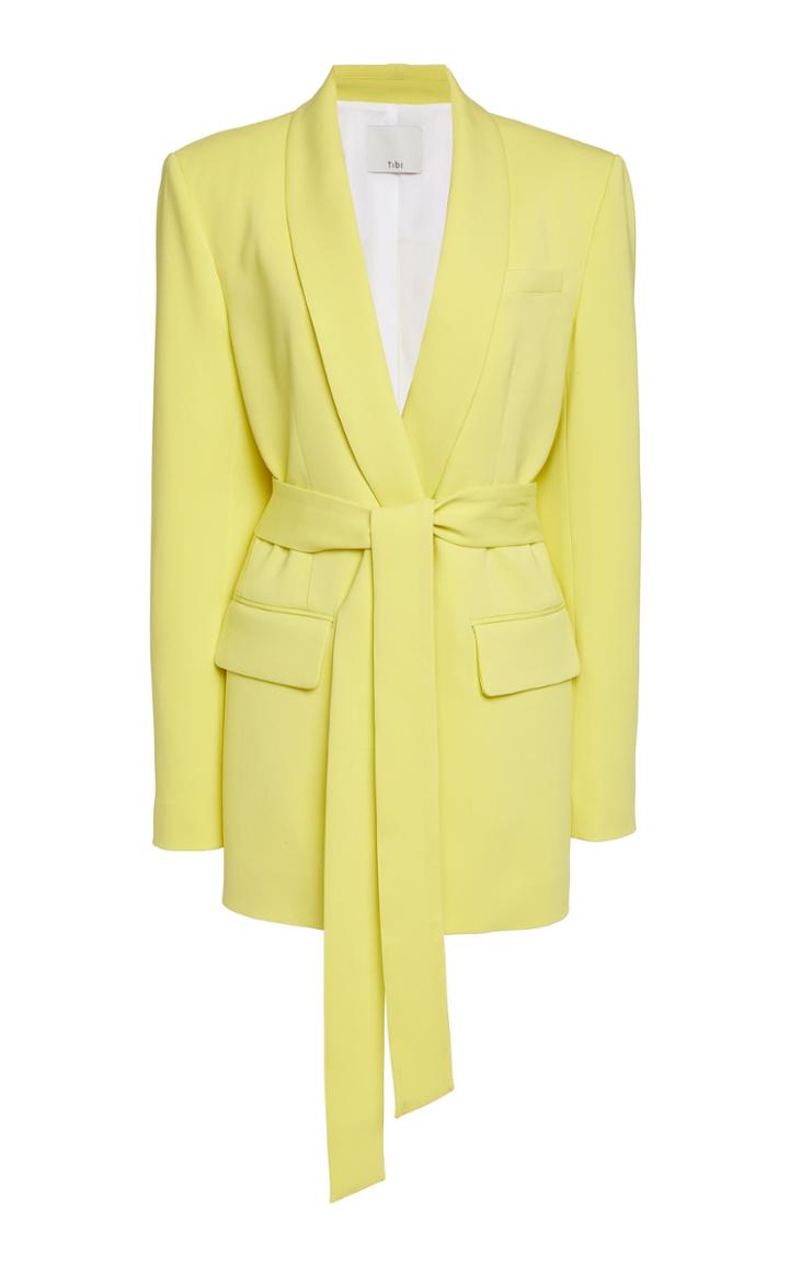 Tibi Stretch Suiting Oversized Tuxedo Blazer