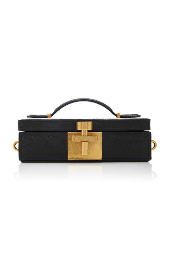 Oscar De La Renta Alibi Leather Minaudiere Clutch