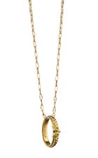 Monica Rich Kosann 18k Yellow Gold Owl Poesy Ring