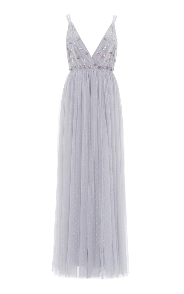Moda Operandi Needle & Thread Neve Embroidered Tulle Gown