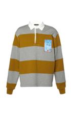 Acne Studios Foster Map Appliqud Striped Cotton-jersey Rugby Shirt