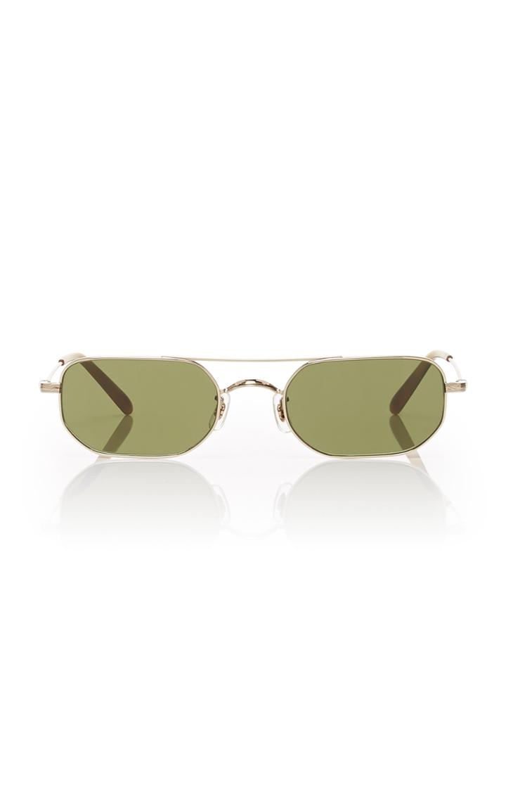 Oliver Peoples Indio Rectangle-frame Metal Sunglasses