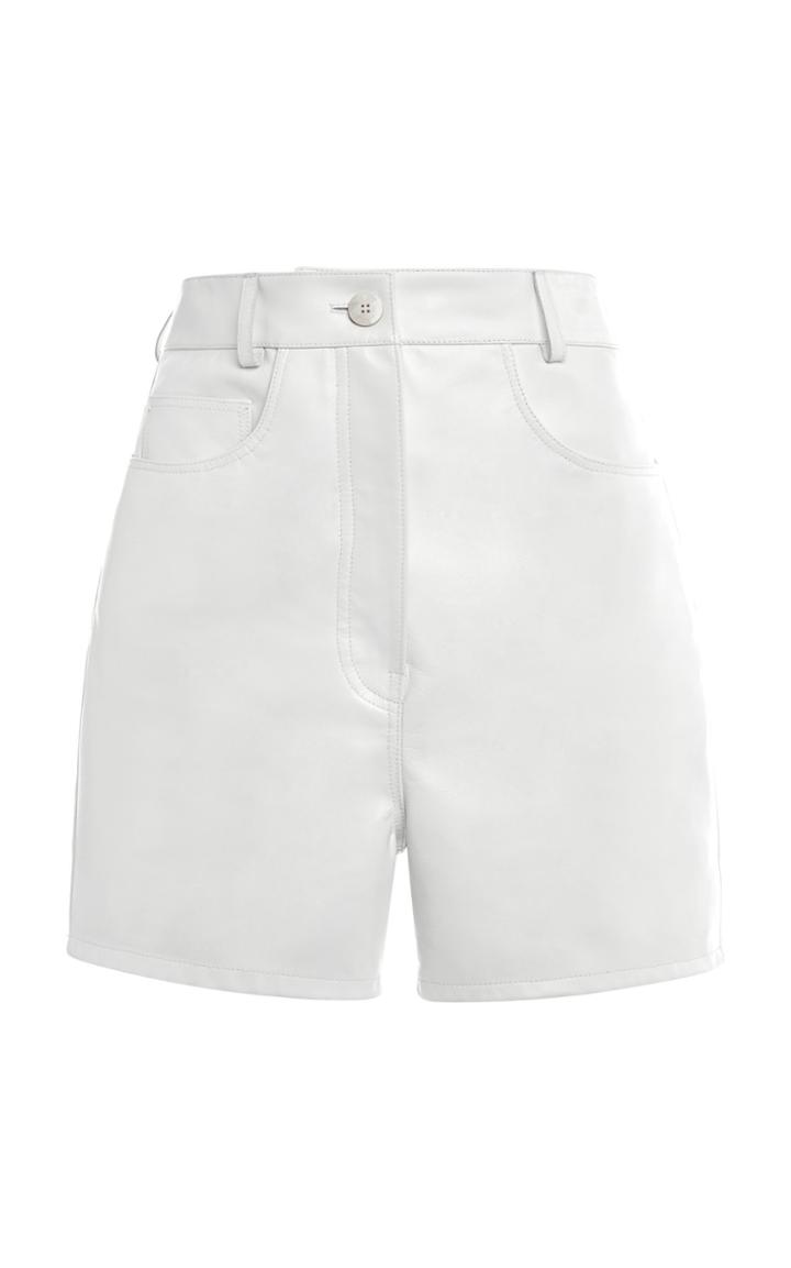 Moda Operandi Salvatore Ferragamo High-rise Leather Shorts Size: 38