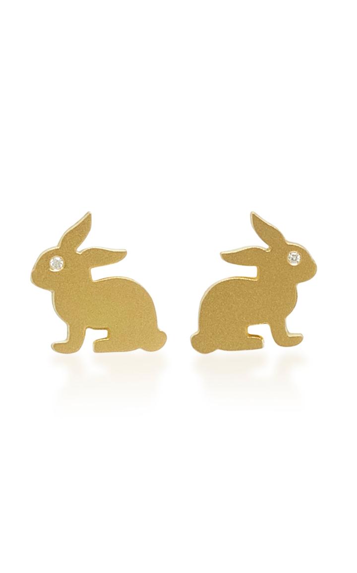 Irene Neuwirth 18k Gold Stud Earrings