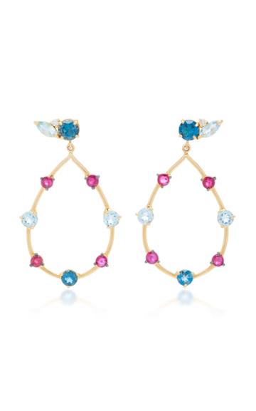 Carolina Neves 18k Gold Multi-stone Earrings