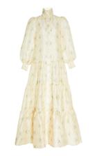Moda Operandi Brock Collection Tiered Ruffle Silk Maxi Dress Size: 0