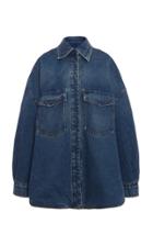 Moda Operandi Attico Oversized Denim Front Pocket Shirt