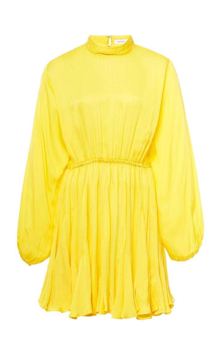 Moda Operandi Rhode Caroline Pleated Voile Mini Dress Size: S