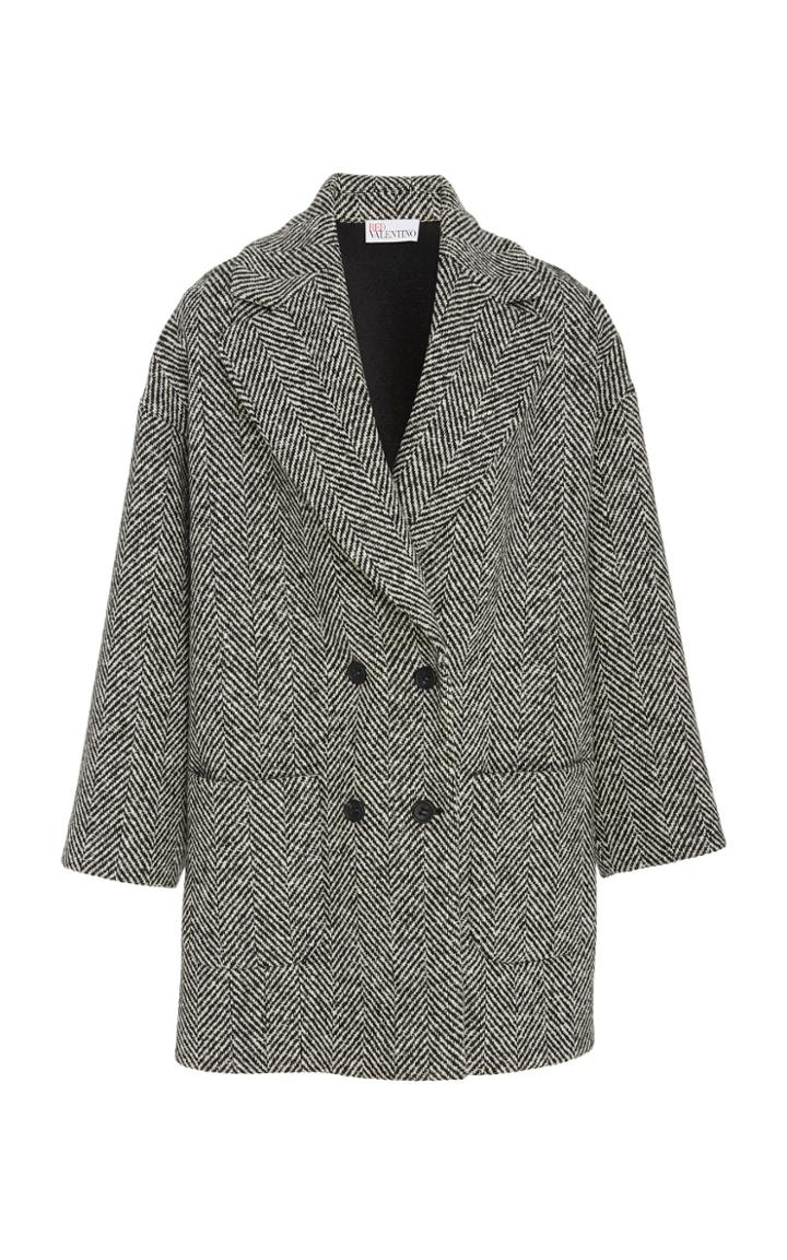 Red Valentino Oversized Double-breasted Tweed Blazer