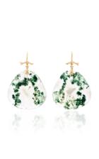 Annette Ferdinandsen M'o Exclusive: One-of-a-kind Moss Agate Coral Branch Earring