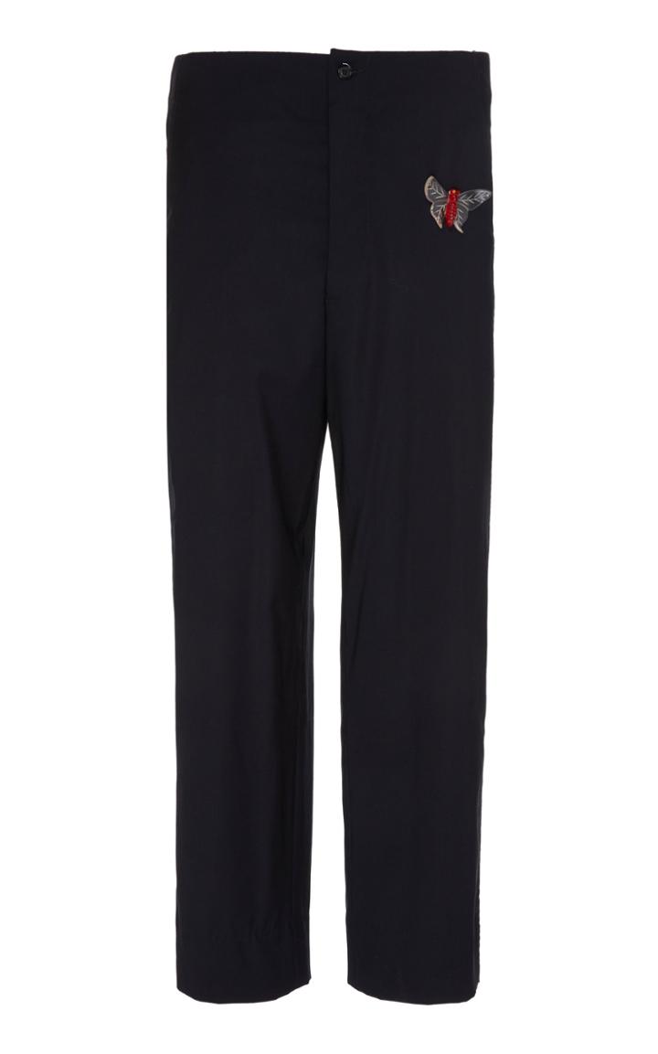 Bode Side Tie Trousers W/ Butterfly Brooch