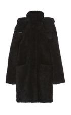 Common Leisure Pleasure Hooded Shearling Coat