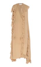 Moda Operandi Victoria Beckham Asymmetric Ruffle-embellished Crepe Dress Size: M