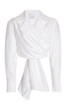 Moda Operandi Acler Sherwood Cotton-poplin Tie-front Cropped Shirt