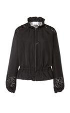 Zuhair Murad Cinched Lace Bomber Jacket